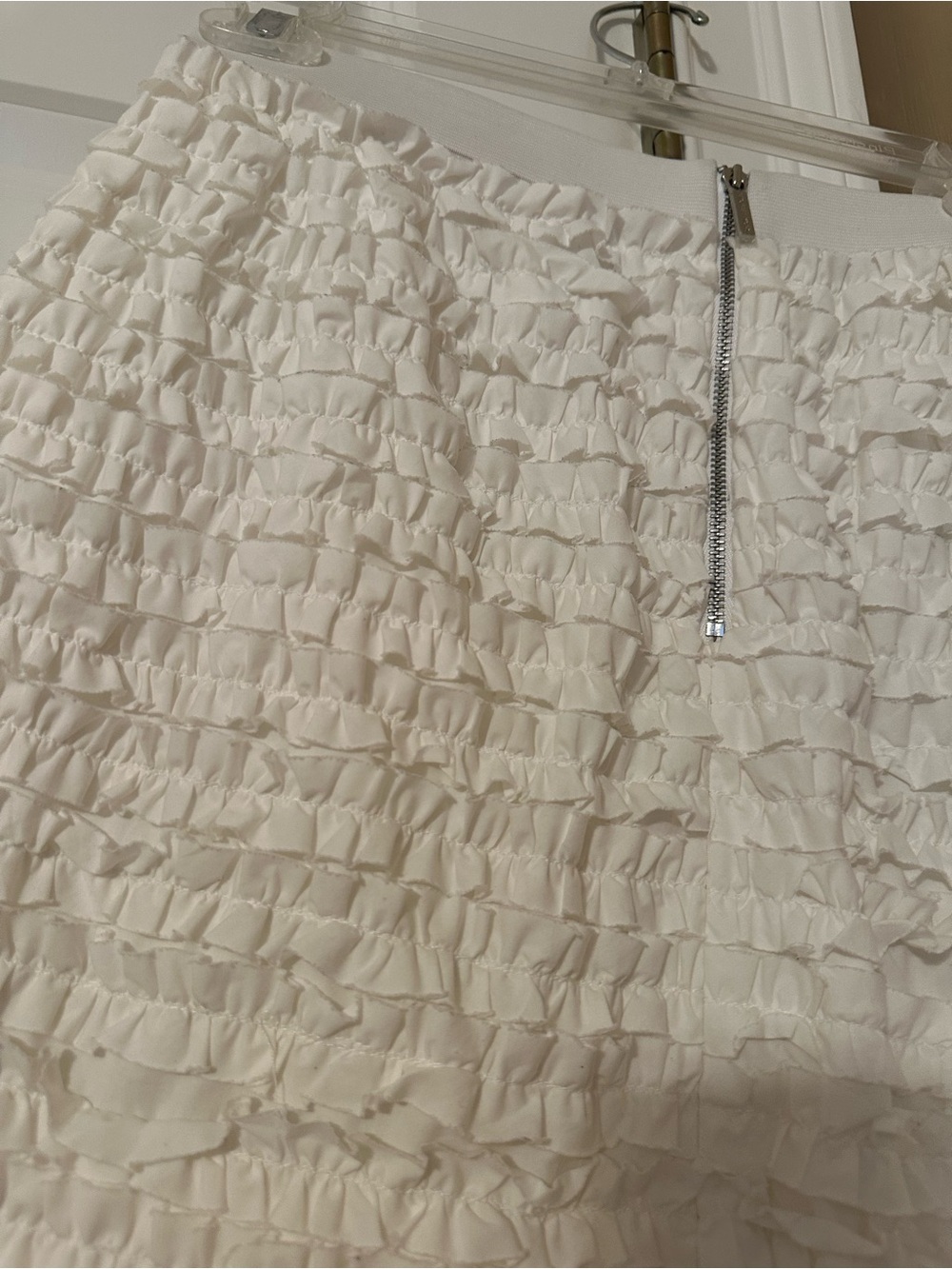 Michael Kors White Ruffle Mini Skirt - Picture 4 of 5